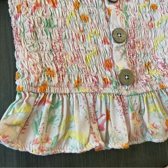 Vince Camuto girls floral pink shorts matching set size 5 - Picture 4 of 9